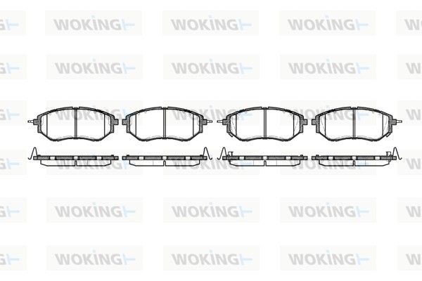 Комплект гальмівних накладок, дискове гальмо, Woking P10373.02