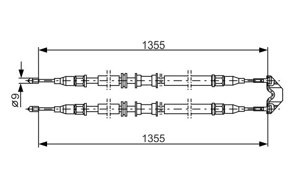 Bosch Cable Pull, parking brake 1 987 477 765