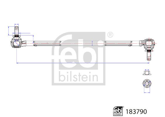 Тяга/стійка, стабілізатор, Febi Bilstein 183790