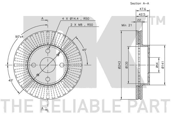 NK 204515 Brake Disc