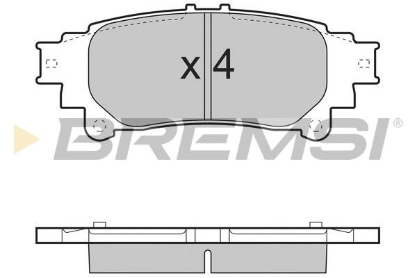 Гальмівні колодки зад. Lexus RX 08-15/Toyota Prius 09- (akebono)