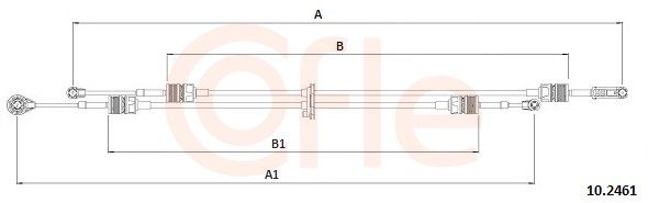 Тросовий привод, коробка передач, Cofle 10.2461