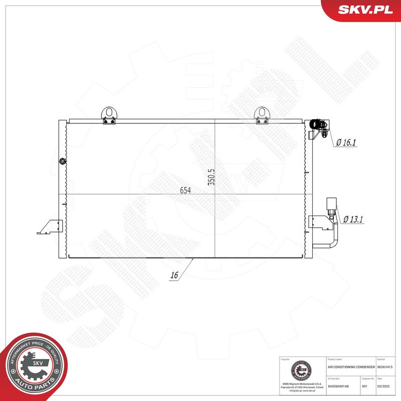 Kondensaator, kliimaseade, ESEN SKV 86SKV415