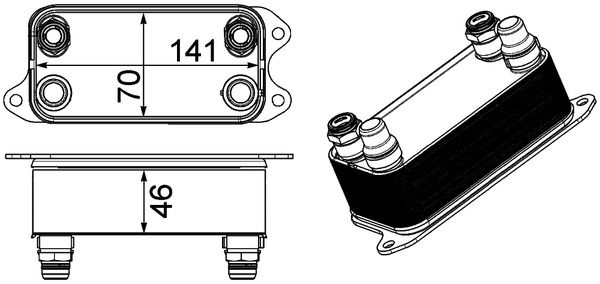 MAHLE CLC 227 000P Oil Cooler, automatic transmission