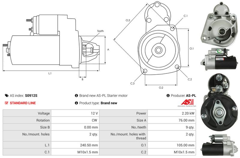AS-PL S0912S Starter