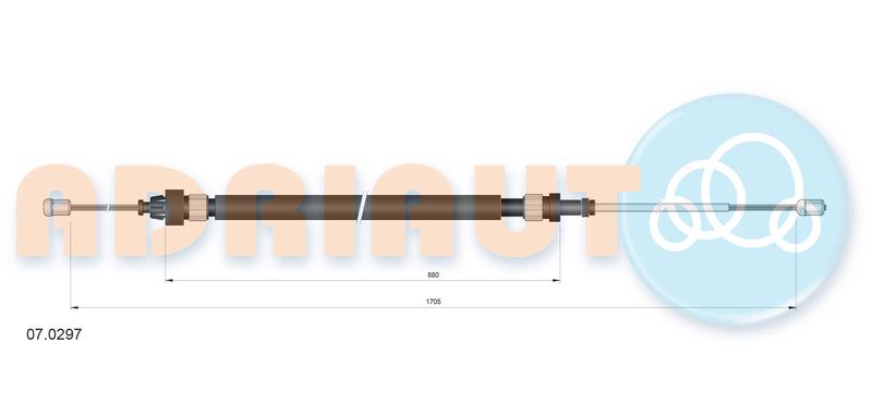 Тросовий привод, стоянкове гальмо, Adriauto 07.0297