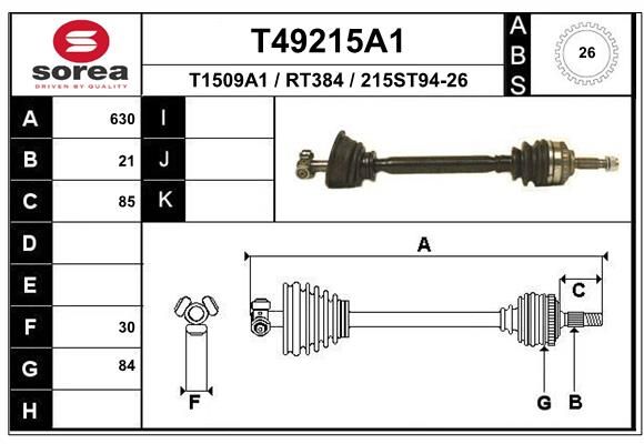 EAI hajtótengely T49215A1