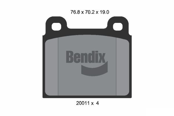 BENDIX Braking fékbetétkészlet, tárcsafék BPD1676