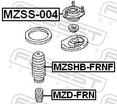 Опора, амортизатор, Febest MZSS-004