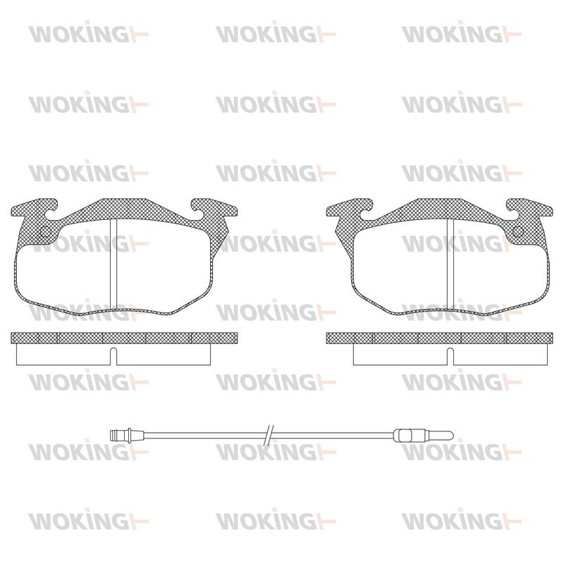 Комплект гальмівних накладок, дискове гальмо, Woking P092312
