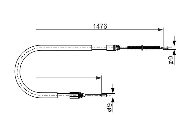 BOSCH 1 987 477 639 Cable Pull, parking brake