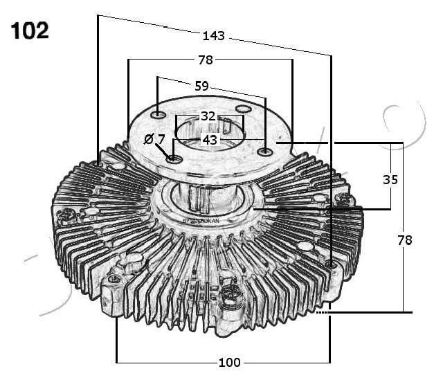 JAPKO 36102 Clutch, radiator fan