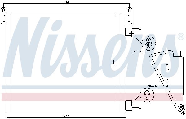 NISSENS 94805 Condenser, air conditioning