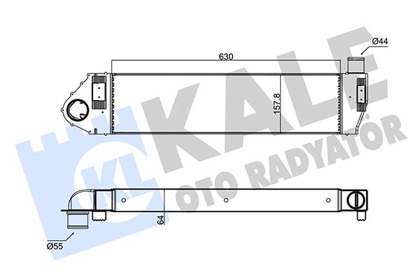 KALE RENAULT Интеркулер Megane II,Scenic II 1.9dCi 05-