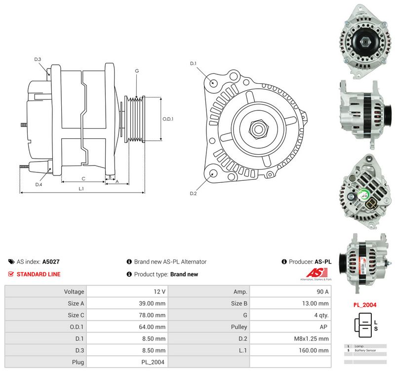 Generaator, AS-PL A5027
