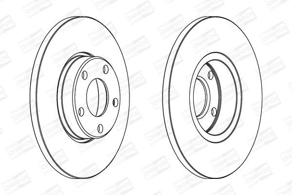 CHAMPION Volkswagen диск гальмівний передній Audi 100/A4/A6