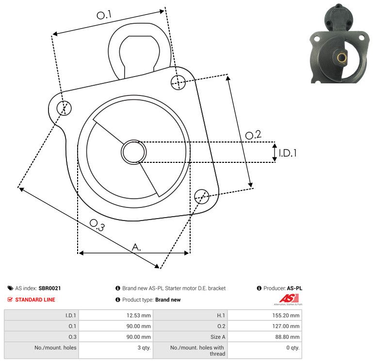 AS-PL SBR0021 Starter Lid, carburettor