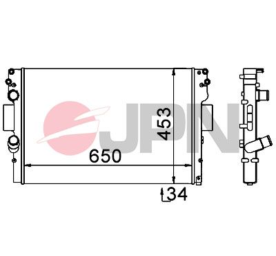 Radiaator, mootorijahutus, JPN 60C9023-JPN