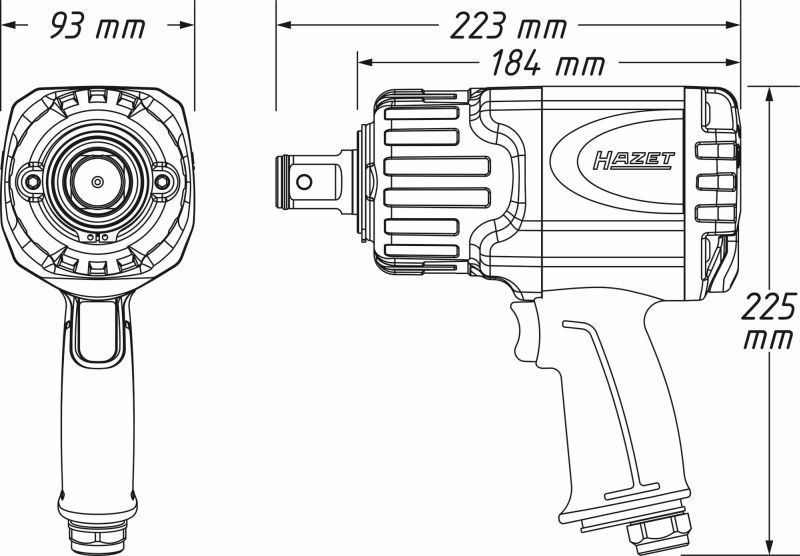 HAZET 9014TT Impact Wrench (compressed air)
