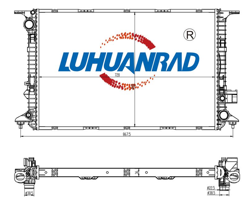LUHUANRAD 101-1025 - Radiator, engine cooling