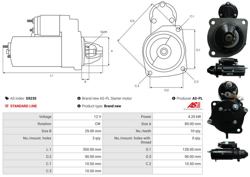 AS-PL S9235 Starter