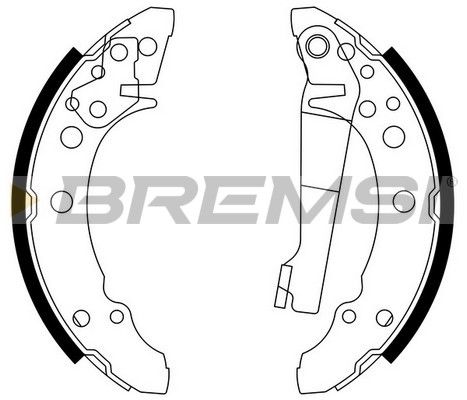 Комплект гальмівних колодок, Bremsi GF0016