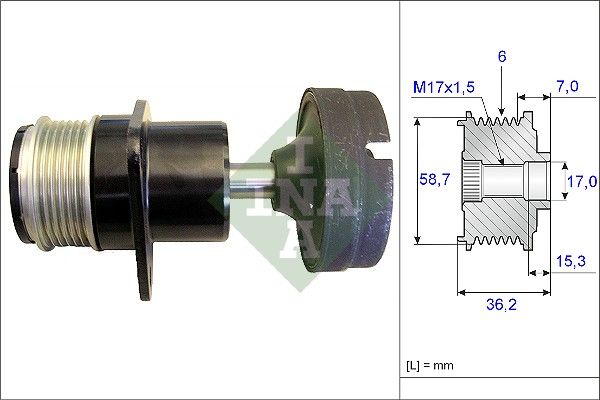 Schaeffler INA generátor szabadonfutó 535 0157 10