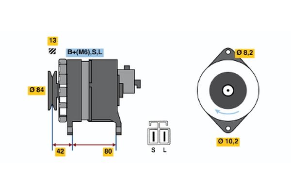 BOSCH Dynamo / Alternator 0 986 040 581