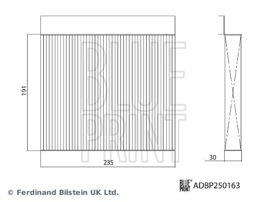 BLUE PRINT Filtras, salono oras