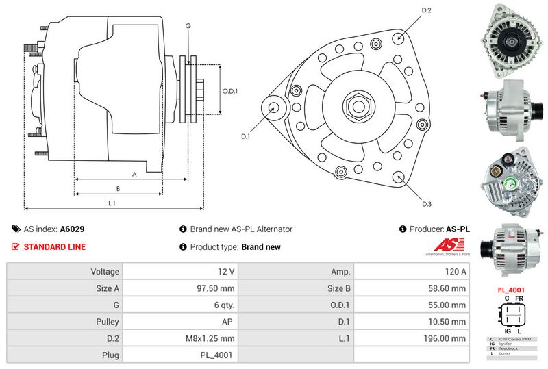 AS-PL A6029 Alternator