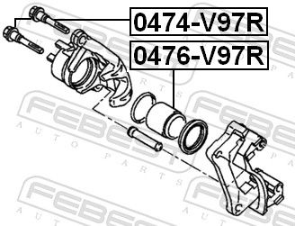 FEBEST 0476-V97R Piston, brake caliper