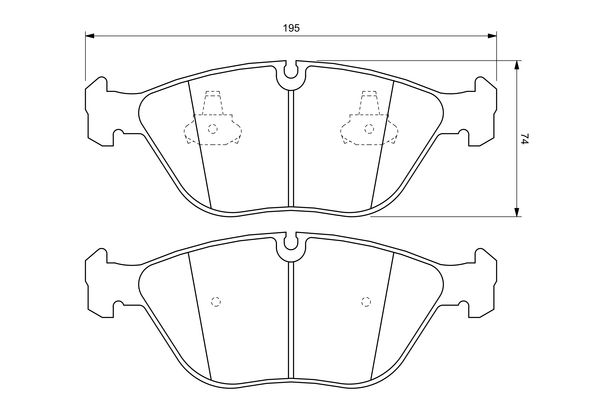 BOSCH 0 986 424 649 Brake Pad Set, disc brake