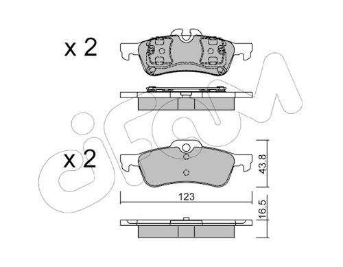 Set placute frana,frana disc 822-556-0 CIFAM
