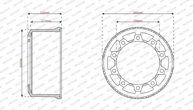 Ferodo Brake Drum CVBD105FER