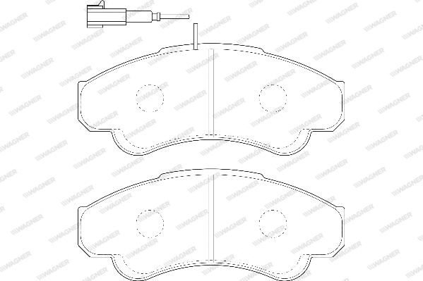 Комплект гальмівних накладок, дискове гальмо, Wagner WBP23919A