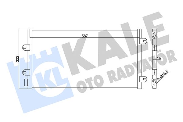 KALE OTO RADYATÖR 350565 - Condenser, air conditioning