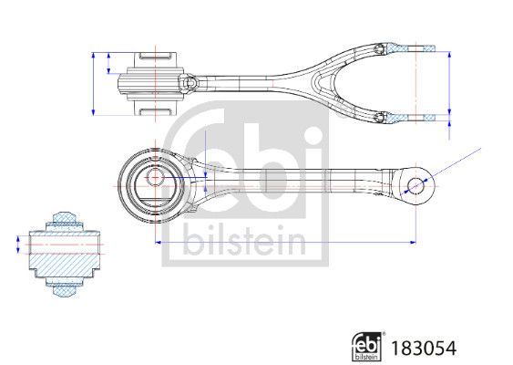 Важіль підвіски, підвіска коліс, Febi Bilstein 183054