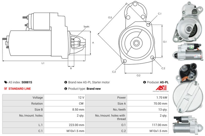 AS-PL S0881S Starter