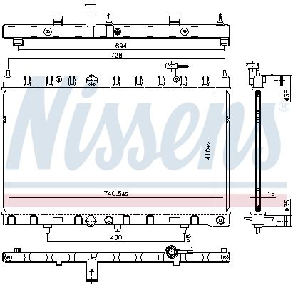 NISSENS Kühler, Motorkühlung 606312