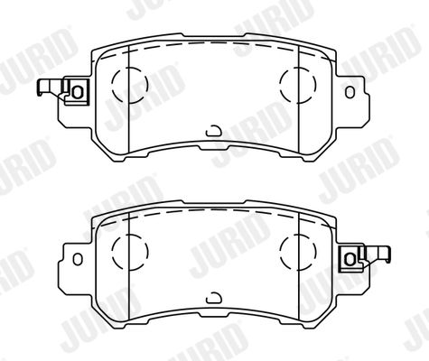 Комплект гальмівних накладок, дискове гальмо, Jurid 573450J