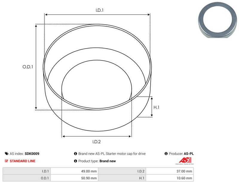 AS-PL SDK0009 Repair Kit, starter