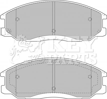 Комплект гальмівних накладок, дискове гальмо, Key Parts KBP1789