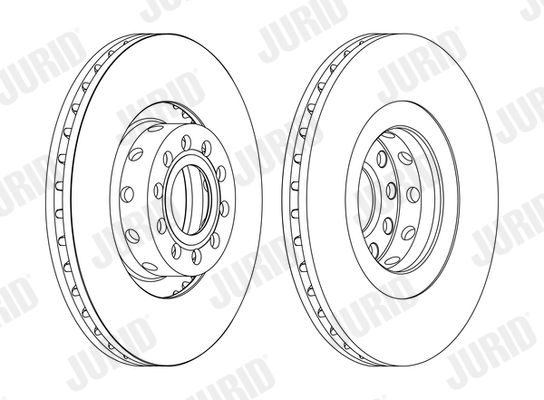 JURID диск гальмівний переднійвент.323*30 AUDI A8 2.8 3.0 3.7 4.2 / 3.0TDI 2.5TDI1997-