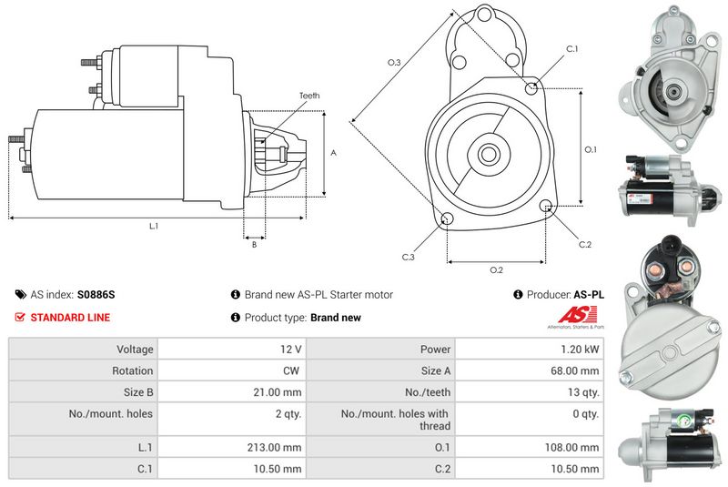 AS-PL S0886S Starter