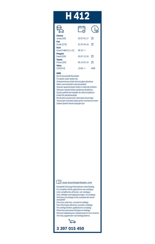BOSCH 3 397 015 450 Wiper Blade