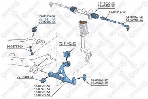 STELLOX 72-11418-SX Bushing, stabiliser bar