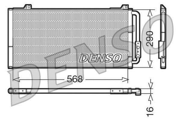 DENSO kondenzátor, klíma DCN24001