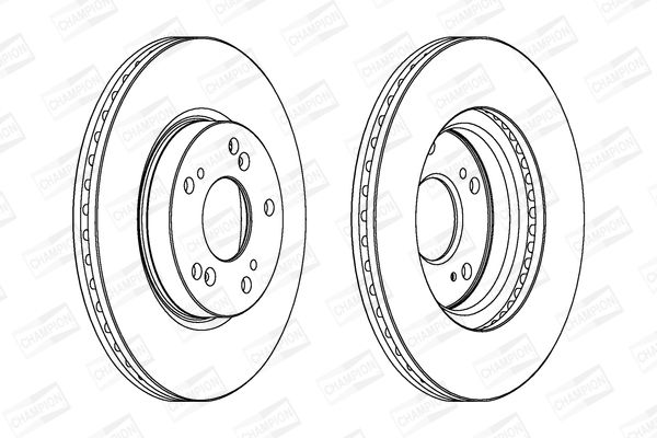 Диск тормозной (передний) на CR-V, Civic, F6, FR-V, G6, ILX, Stepwagon, Stream