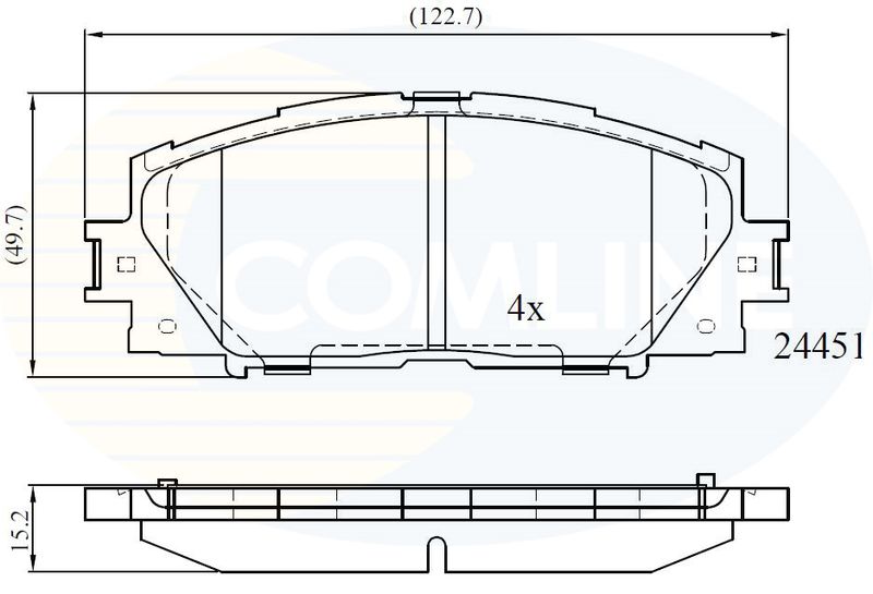 Комплект гальмівних накладок, дискове гальмо, Comline CBP06014