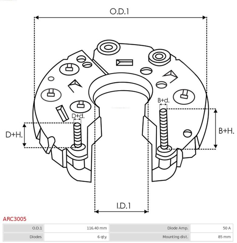 AS-PL ARC3005 Rectifier, alternator